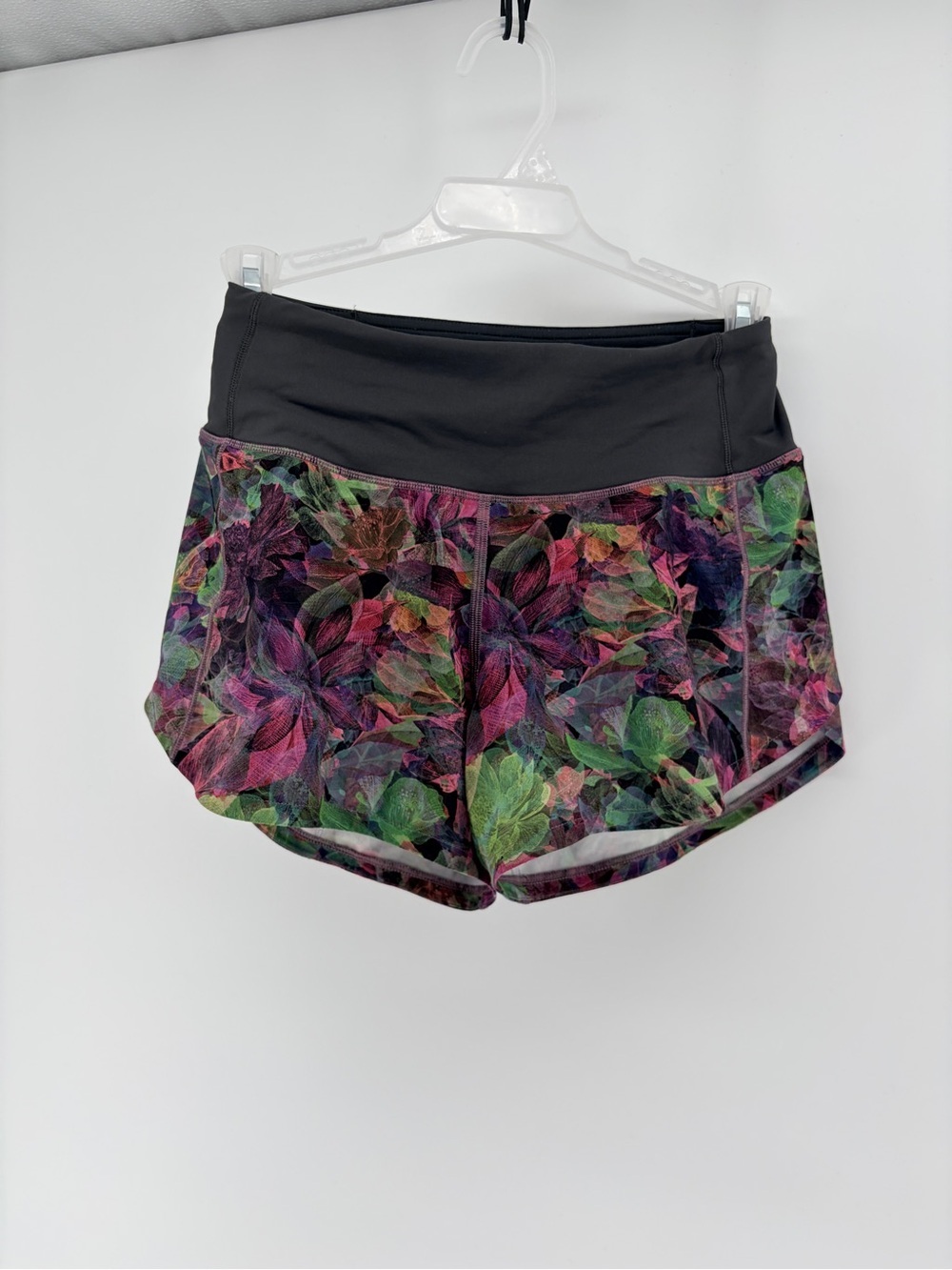 Lululemon Speed Up Mid-Rise Lined Short 4" Vivid Floral Tone Sz 0